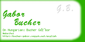 gabor bucher business card